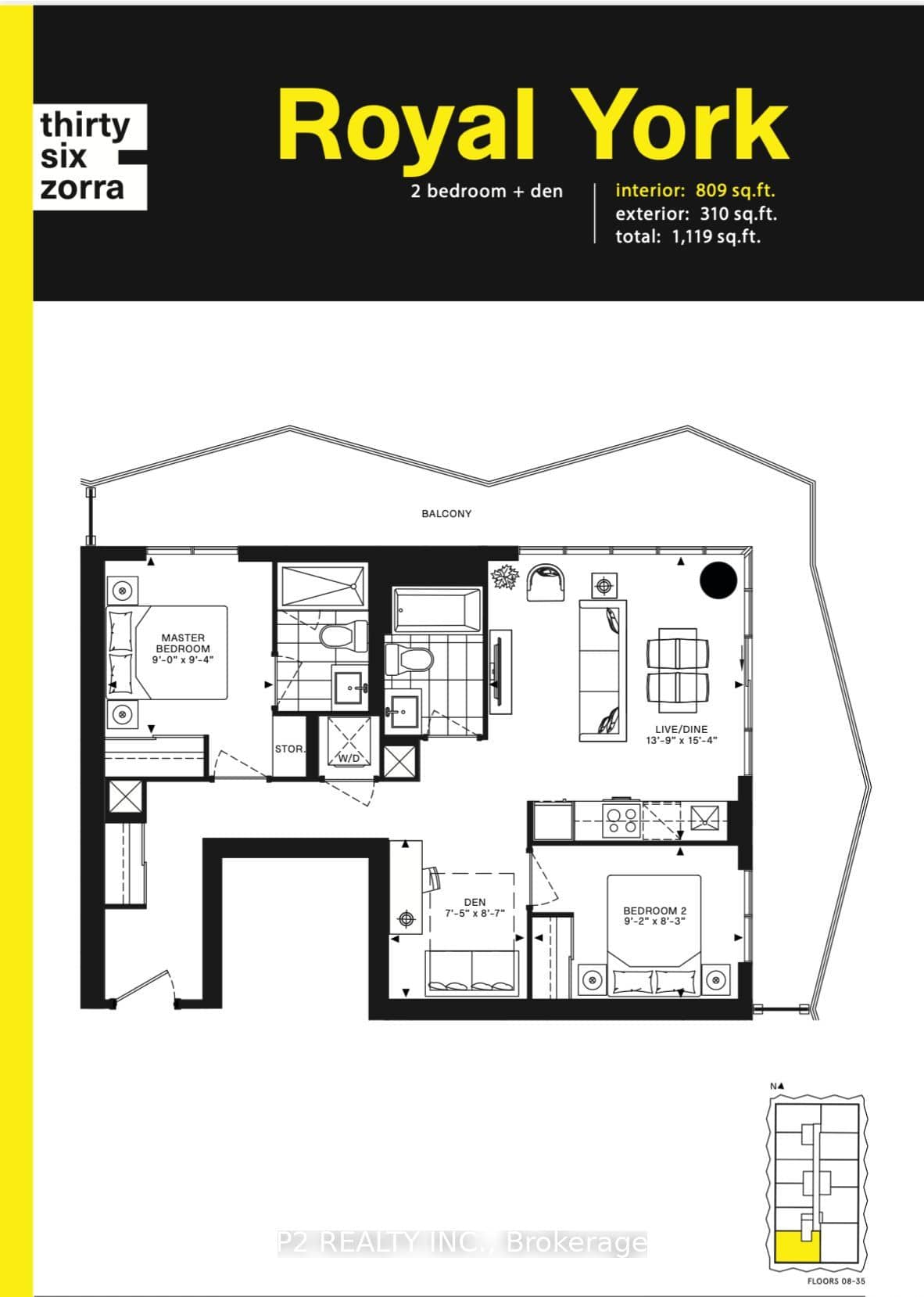 36 Zorra Street 2709, Toronto, ON M8Z 0G5