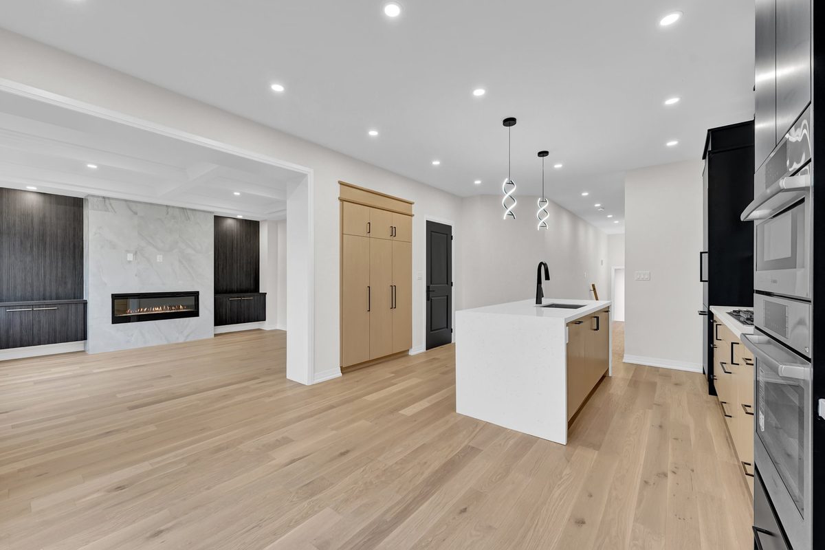 Open-concept main floor before staging